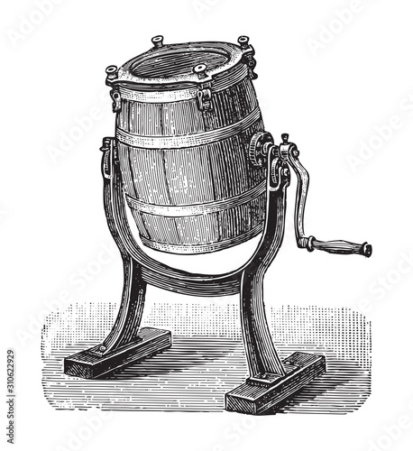 Fotografía Butter barrel / vintage illustration from Brockhaus Konversations-Lexikon 1908