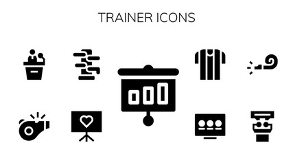 Canvas Print - trainer icon set