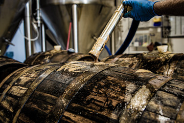 Filling Bourbon Barrel