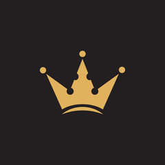 Poster - Luxury crown icon logo design vector template