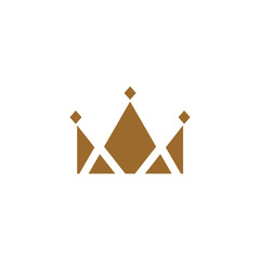 Poster - Luxury crown icon logo design vector template