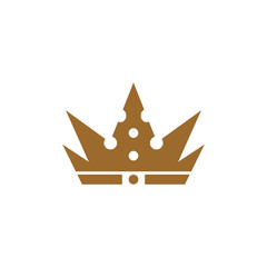 Poster - Luxury crown icon logo design vector template