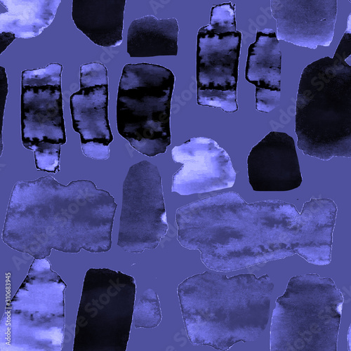 Watercolor creative seamless pattern with abstract elements. Can be used for ...