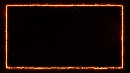Poster - Abstract Energy Frame Background Loop/ 4k animation of an abstract background frame with power laser energy shining and seamless looping