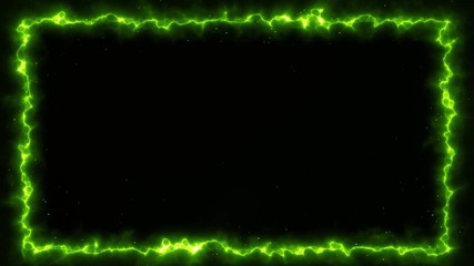 Wall Mural - Abstract Energy Frame Background Loop/ 4k animation of an abstract background frame with power laser energy shining and seamless looping