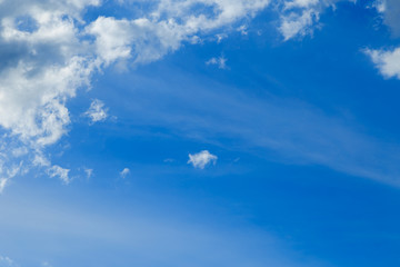 Wall Mural - Abstract background, Summer blue sky and white soft moving cloud in sunny day