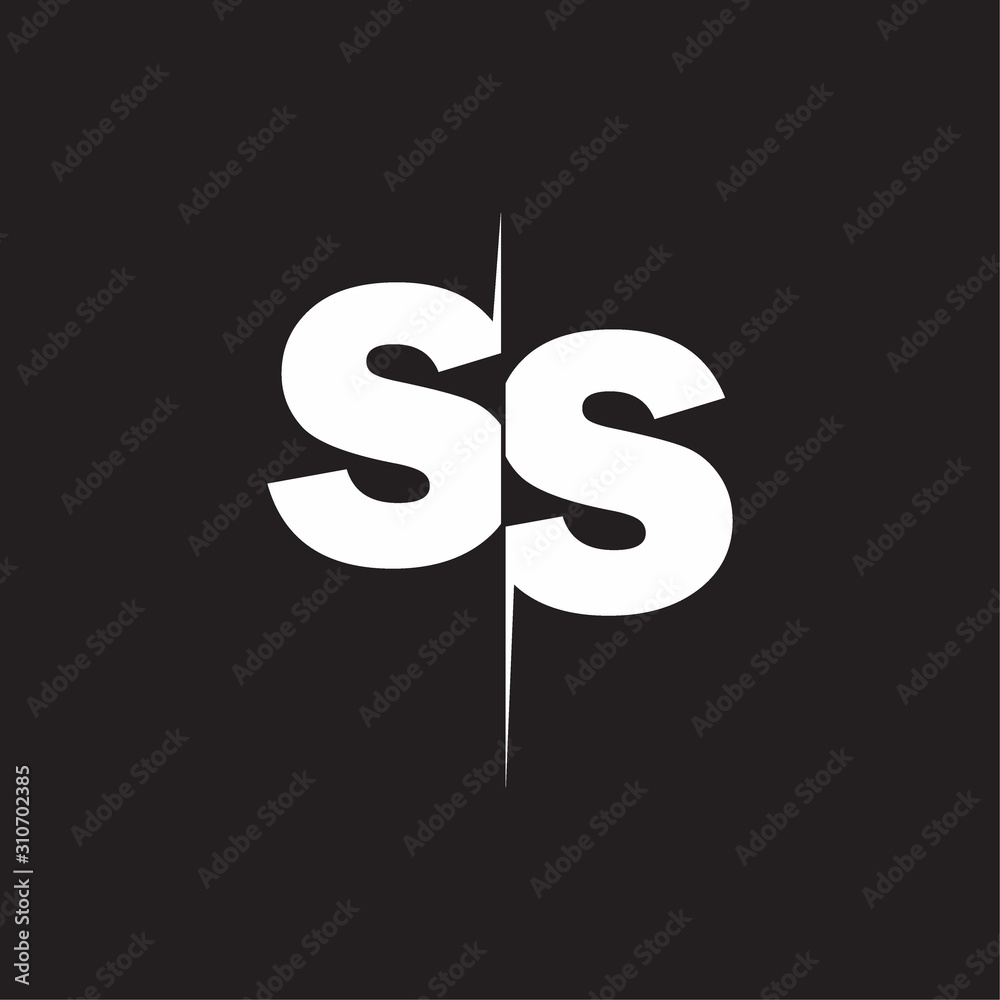 Ss Letters Label SS Logo Letters black background Stock Vector | Adobe Stock