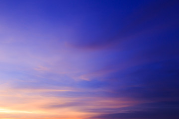 Wall Mural - Abstract fantasy softly clouds background, Golden sunlight cloudy with colorful highlight on blue sky twilight sunset