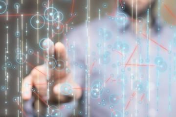 Innovation futuristic digital data binary code background technology