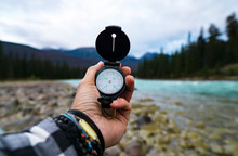 Exploration Compass In Wild
