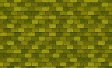 Green Roof Tiles Seamless Pattern