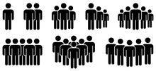 People Icon. Group Of People Icons Collection. Vector
