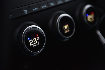 Wall Mural - panel of a car with temperature controls