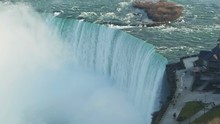  Niagara Falls Horseshoes Falls Roaring Waterfall Close Slow Motion