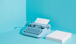© Audrey Shtecinjo/Stocksy - Blue Office Typewriter