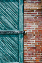 Vintage Door And Brick Wall