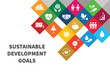 Sustainable Development Goals. Flat style icons