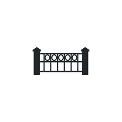 Poster - fence icon template color editable. fence symbol vector sign isolated on white background illustration for graphic and web design.