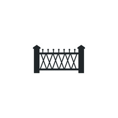 Poster - fence icon template color editable. fence symbol vector sign isolated on white background illustration for graphic and web design.