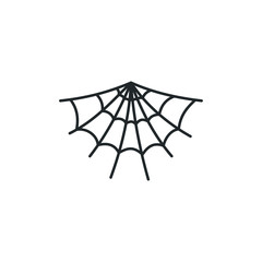 Poster - Halloween spider web icon template color editable. venom cobweb symbol vector sign isolated on white background illustration for graphic and web design.