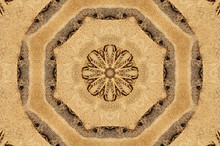 Abstract Decorative Sandy Texture Background. Design In Kaleidoscope Style.
