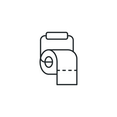 Aufkleber - Toilet tissue paper roll icon template color editable. tissue paper symbol vector sign isolated on white background illustration for graphic and web design.
