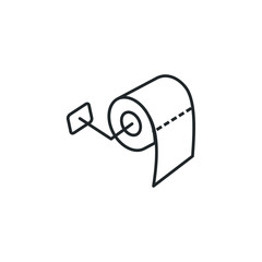 Fototapete - Toilet tissue paper roll icon template color editable. tissue paper symbol vector sign isolated on white background illustration for graphic and web design.