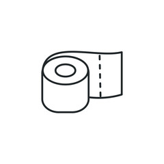 Fototapete - Toilet tissue paper roll icon template color editable. tissue paper symbol vector sign isolated on white background illustration for graphic and web design.
