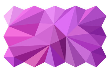 Poster - abstract low poly background of triangles in purple colors