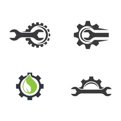 Sticker - Gear logo vector icon