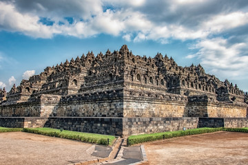 Wall Mural - Borobudur buddhist monument in Central Java, Indonesia