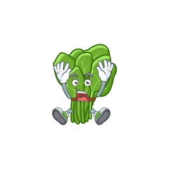 Sticker - Cartoon character of spinach style with shocking gesture