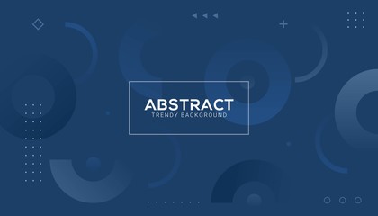 Classic blue abstract shape geometric background