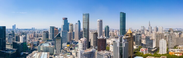  Skyline of Nanjing City in A Sunny Day