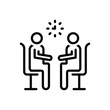 © WEBTECHOPS - Black line icon for meet