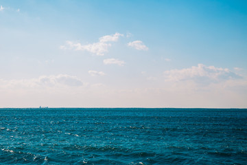 Haeundae beach under blue sky in Busan, Korea