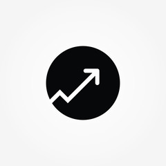 Poster - line graph icon - graph chart isolated , growth diagram illustration - Vector chart