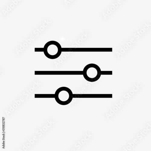Fotomural Horizontal adjustment sign icon vector