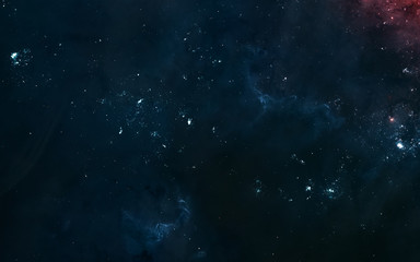 beautiful cosmic landscape. star clusters somewhere in deep space. science fiction. elements of this