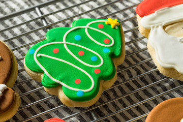 Wall Mural - Homemade Decorated Christmas Sugar Cookies