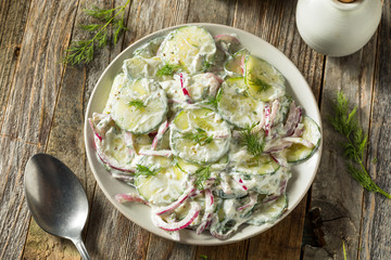 Homemade Greek Yogurt Cucumber Salad