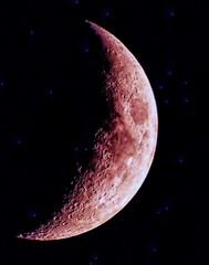 moon, stars, space, astrophotography
