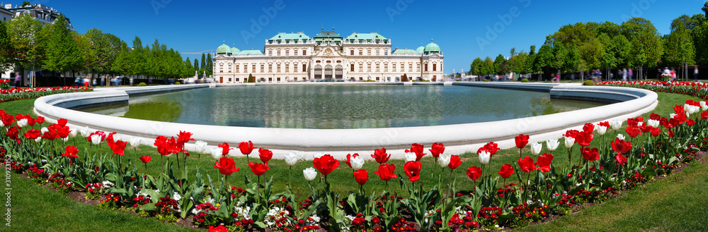 View to Volksgarten and National History Museum in Vienna - obrazy, fototapety, plakaty 