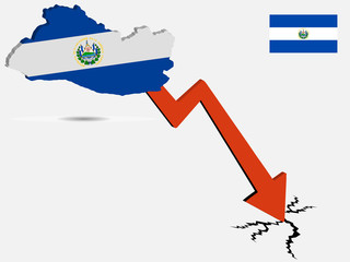 El Salvador economic crisis vector illustration Eps 10