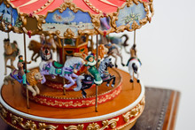 Toy Carousel In Amusement Park