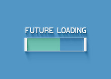 Future Loading 3d Blue Background