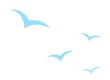 Silhouettes of birds vector icon flat isolated