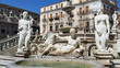 Palermo, fontanna, Sycylia, Włochy