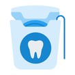 Dental floss vector icon flat isolated