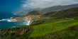 APRIL 9, 2019 - HURRICANE POINT, CA., USA - View of Pacific Coast Highway and Bixby Bridge in distance from Hurricane Point, Route 1, California